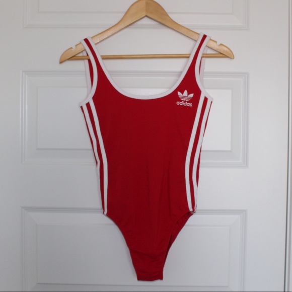adidas Tops - Red Adidas Bodysuit with Open Back